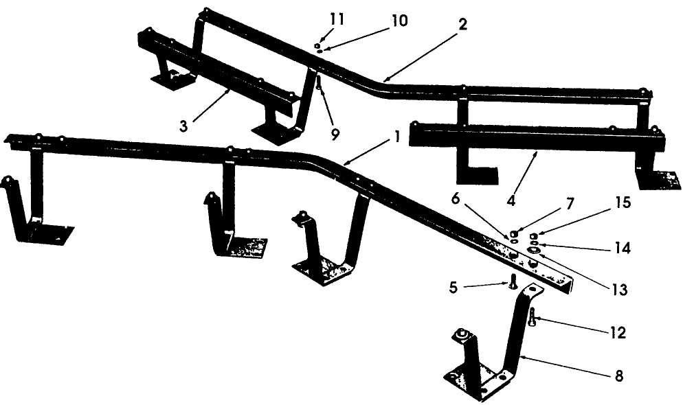 008 GANG FRAME ASSEMBLY, LIFT TYPE, D-SERIES - 11-59,11-60,11-61,11-62,11-63