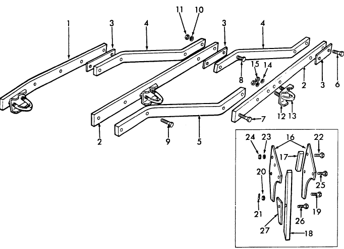 004 FRAME PARTS, LOWER - 10-384,10-385,10-389,10-390,10-423, 10-424,10-427