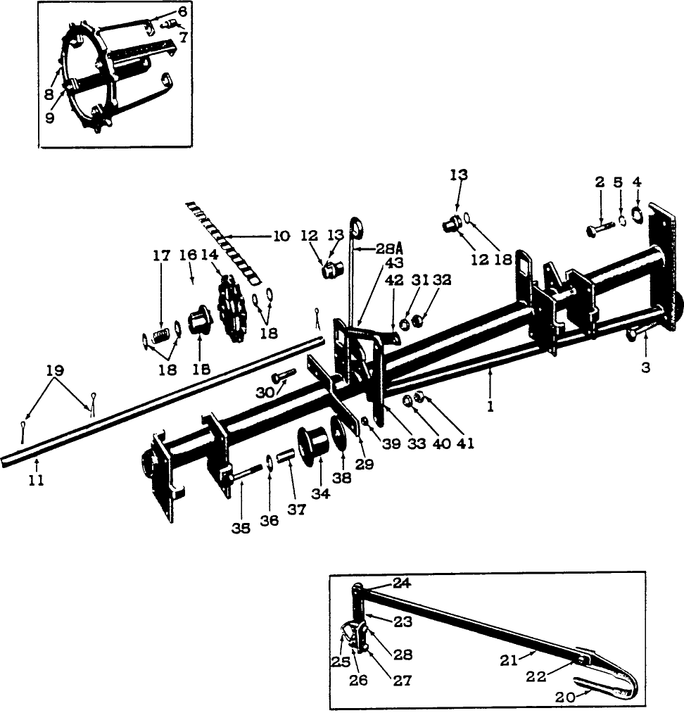 018 MAIN DRIVE & MOUNTING SUPPORT, S-20 & S-40 SIDE DRESSER, 13-60, 13-61 & 13-62