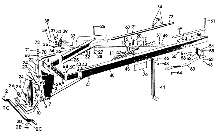 004 SEMI-MOUNTED HITCH ASSEMBLY, FRONT SECTION - 10-557