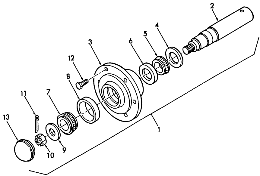 007 HUB & SPINDLE AXLE ASSEMBLY