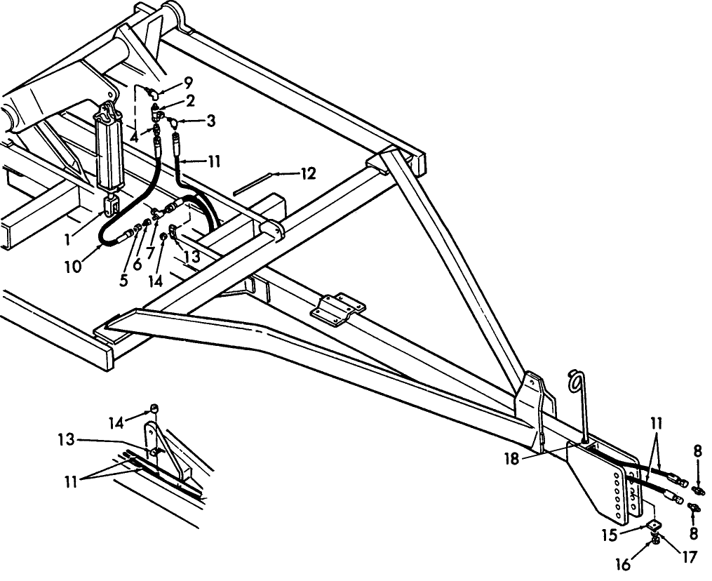 008 NON-FOLD HYDRAULIC SYSTEM - 5,7,9,11,13 SHANK MODELS - SINGLE & WA LKING BEAM AXLES