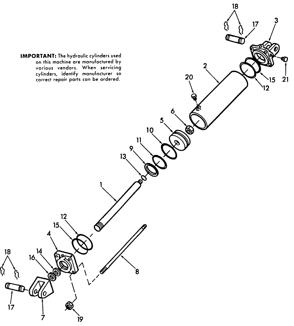 017 HYDRAULIC CYLINDER, 4" x 16"