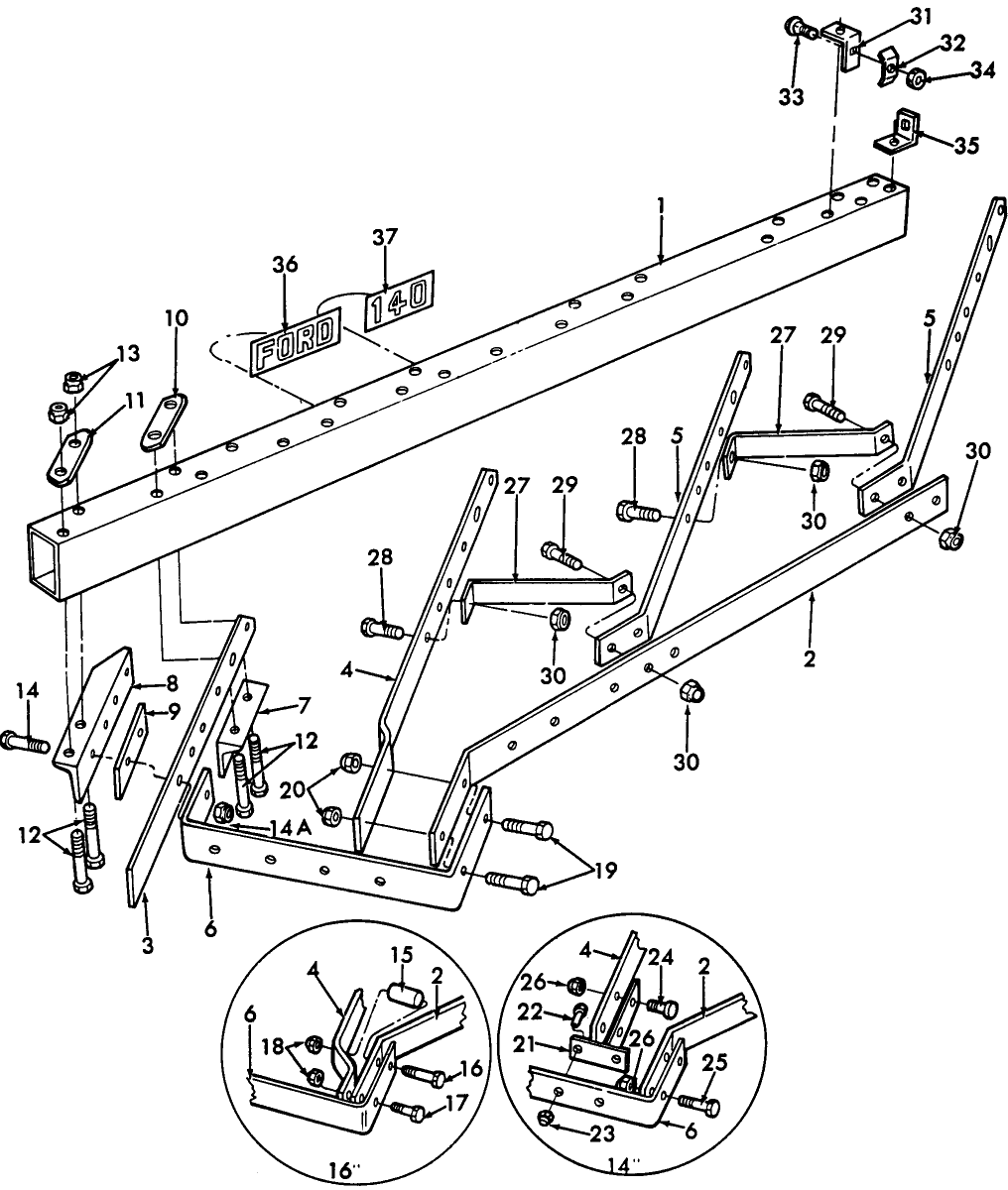 001 FRAME ASSEMBLY, CLOSE RANK,140-SERIES - 10-666 THRU 10-677