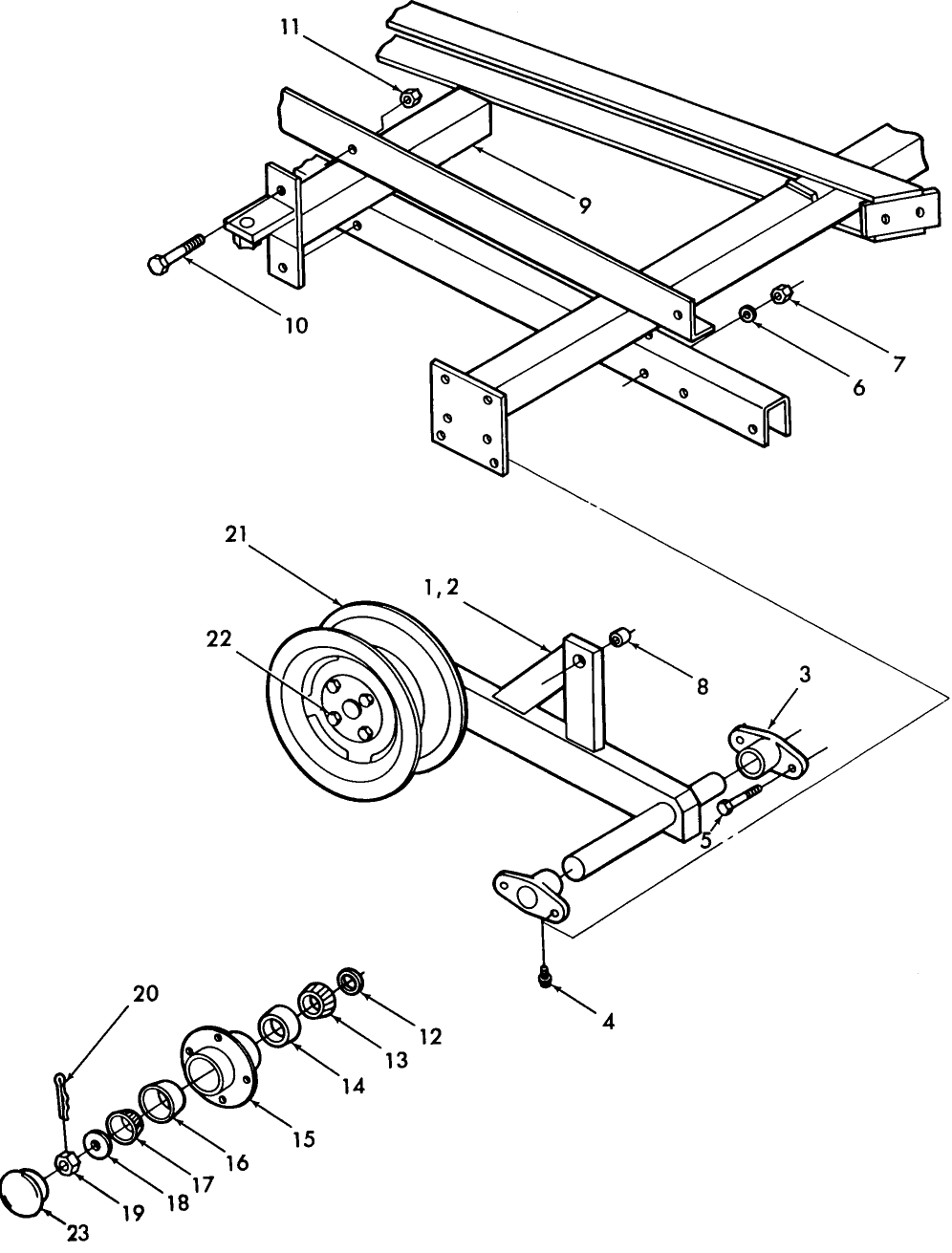 004 WING AXLE ASSEMBLY