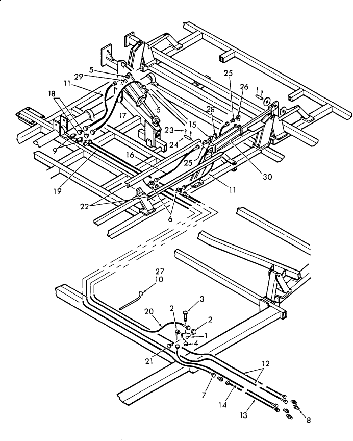 015 FLAT FOLD HYDRAULIC SYSTEM 3'9" & 5'3" WINGS W/GAUGE WH