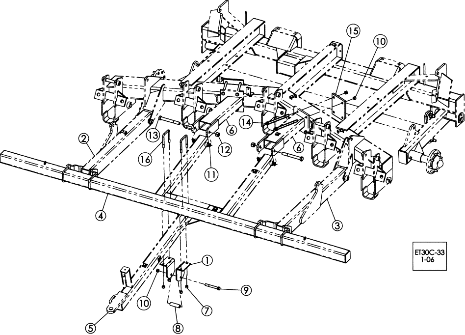 09-15 REAR HITCH - 5 SHANK