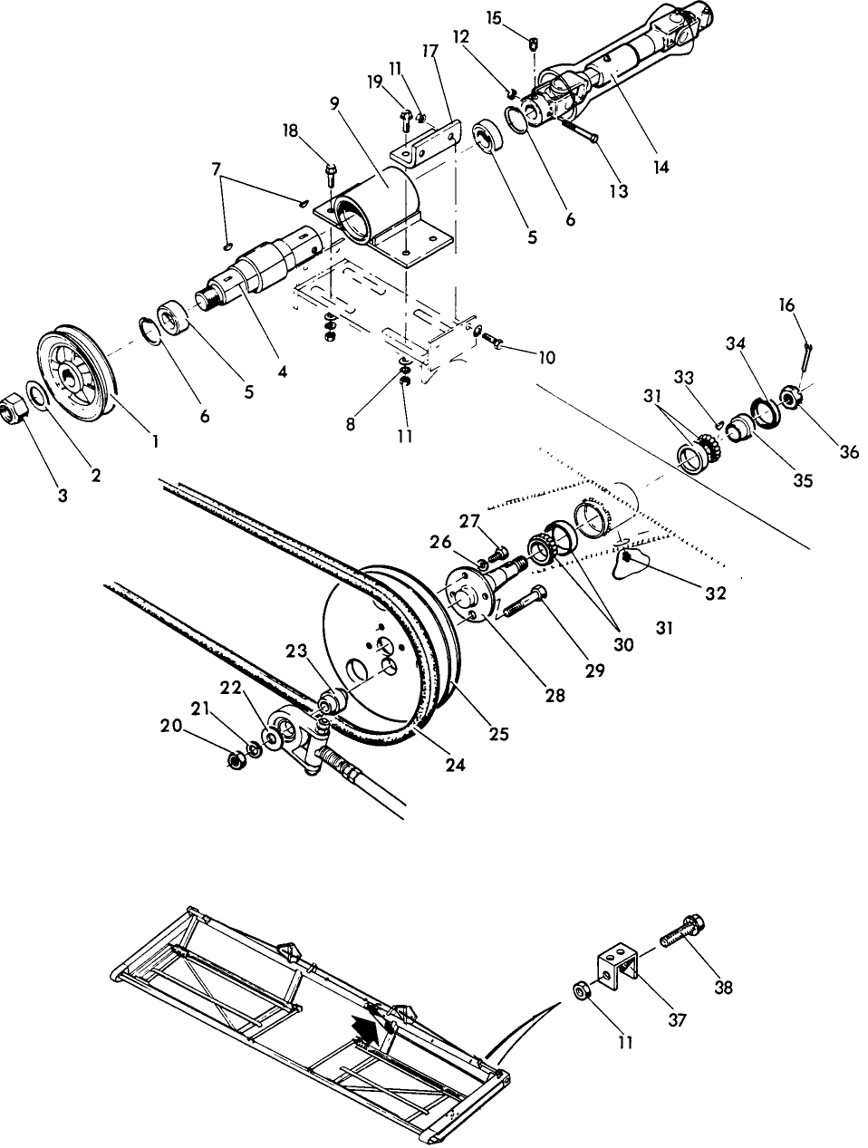 042 PTO PULLEY & COUNTERWEIGHT