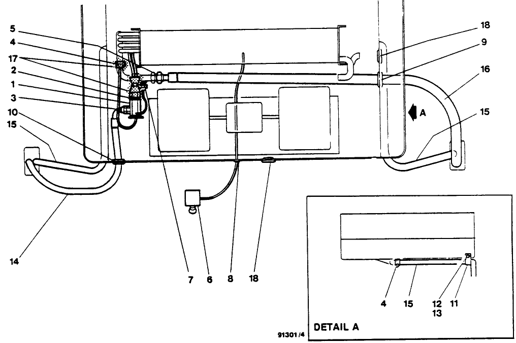 036 AIR CONDITIONING PIPING, CAB END