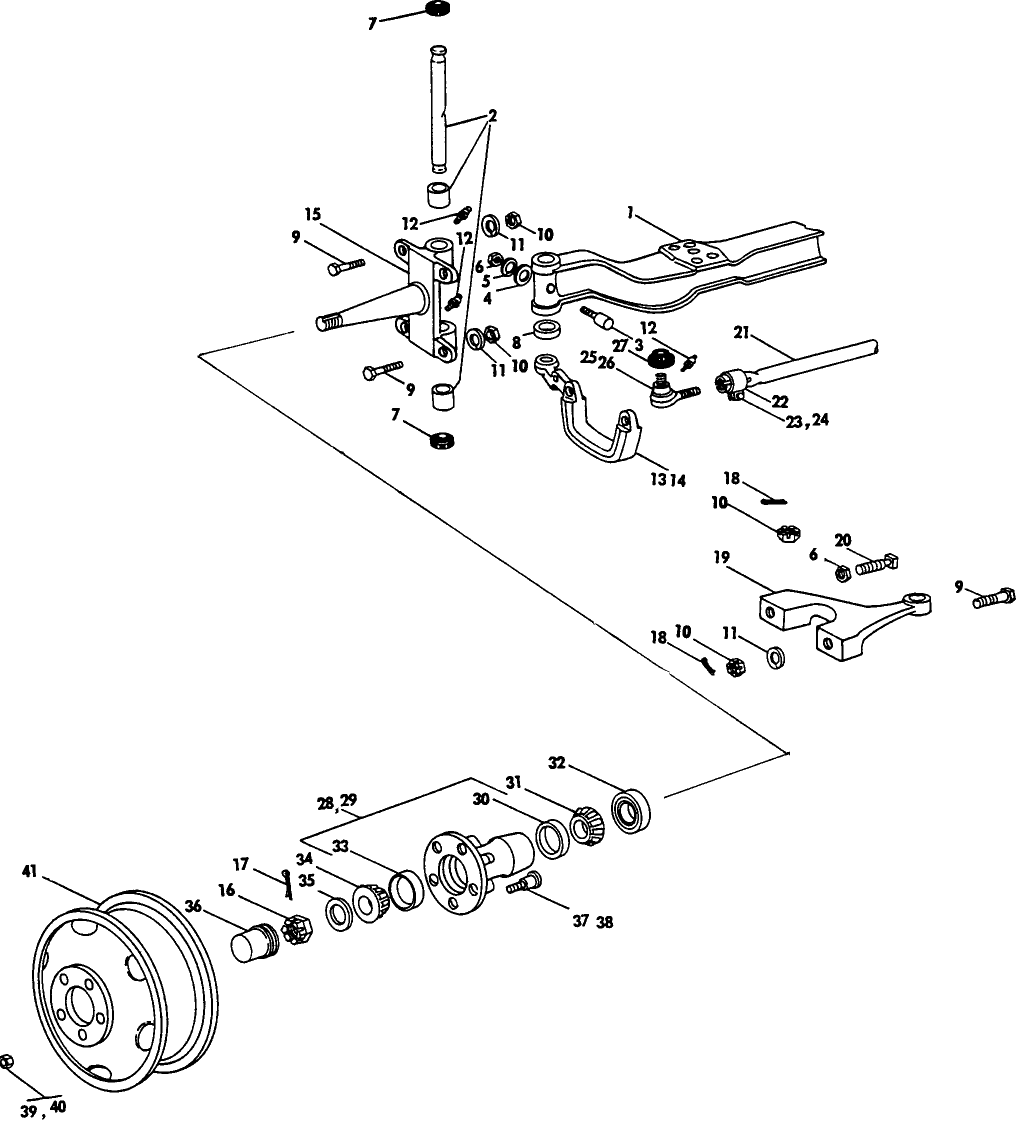 070 FRONT AXLE, SERIES 1965