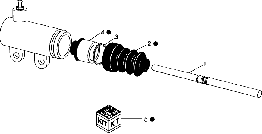 045 CLUTCH SLAVE CYLINDER, AIR COOLED ENGINE