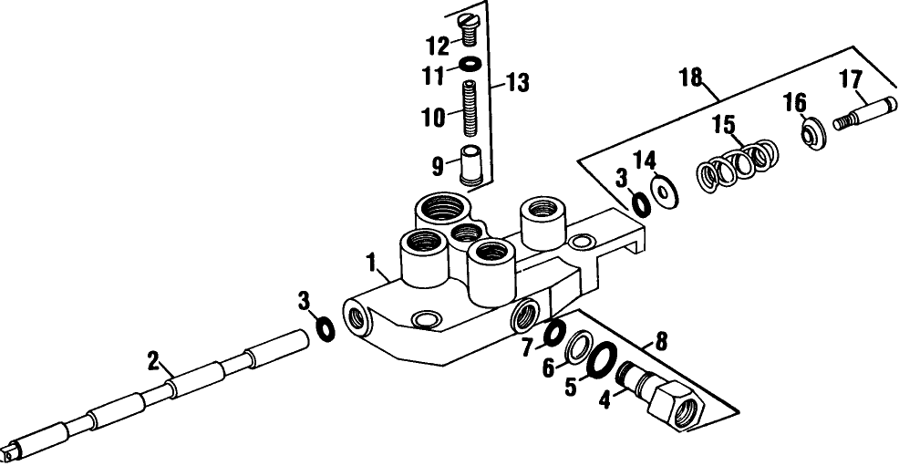 086 BALE LOADER LIFT VALVE USED ON & ASN 1541 - 1068, USED ON S/N 1855 THRU 1860, ALSO ON & ASN 1990 - 1069