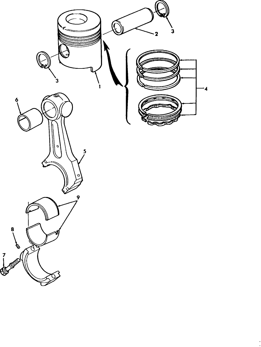 030 PISTONS & CONNECTING RODS, ASN 546805 (1078), ASN 548620 (1079)