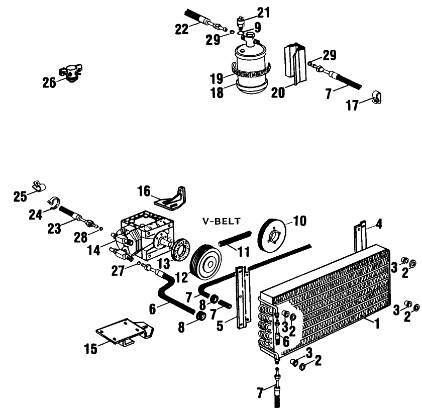 022 CONDENSOR, COMPRESSOR & RECEIVER, DEHYDRATOR