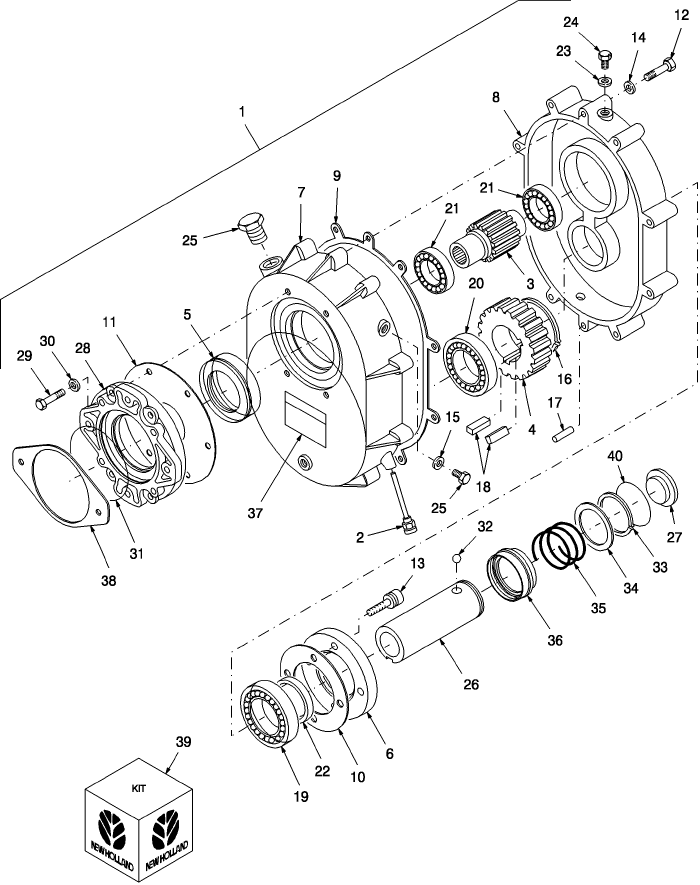 008A 1000 RPM GEARBOX ASSEMBLY