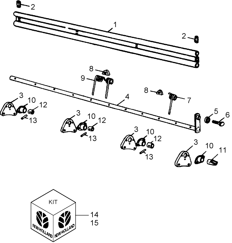 027 TINE BAR KIT, 5-BAR CONVERSION, ATTACHMENTS & OPTIONAL EQUIPMENT