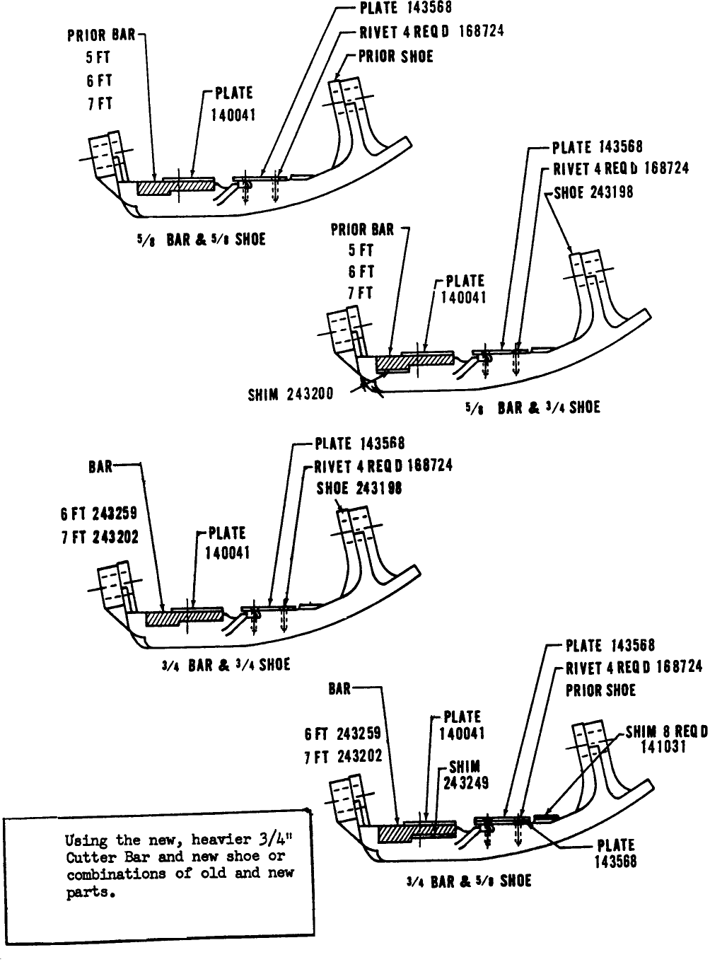 011 CUTTER BAR & INNER SHOE, SIDE MOUNTED MOWERS