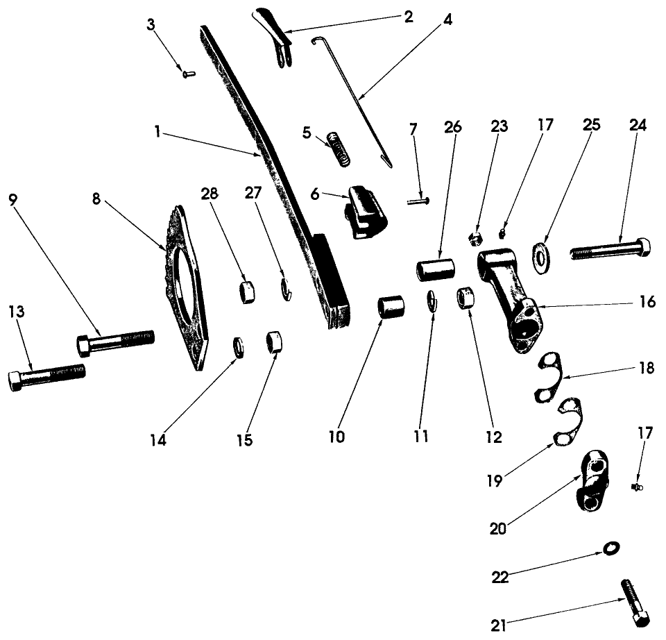 014 TILT LEVER & LINK ASSEMBLY