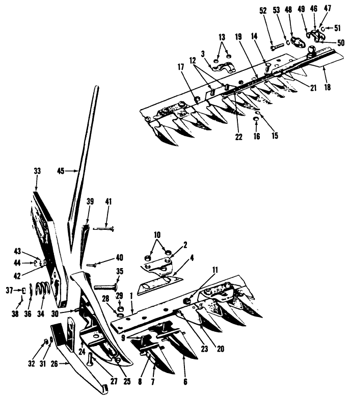 027 CUTTER BAR, KNIFE, OUTER SHOE & SWATHBOARD ASSEMBLIES, 14-3, 14-4, 14-50, 14-51, 14-60, 14-61, 14-64, 14-68, 14-77