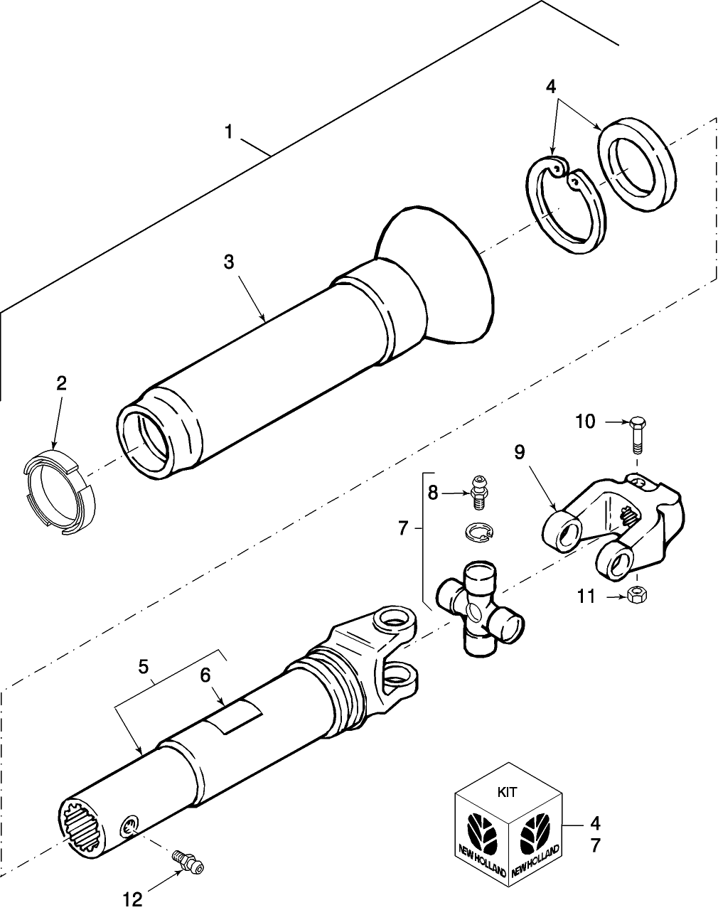 01.02(01) PRIMARY PTO, REAR HALF, 540 RPM, PRIOR TO 5/07