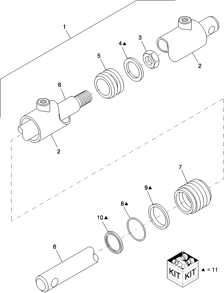 07.03(2) HYDRAULIC CYLINDER, LIFT, SLAVE, MONARCH, ASN 679119