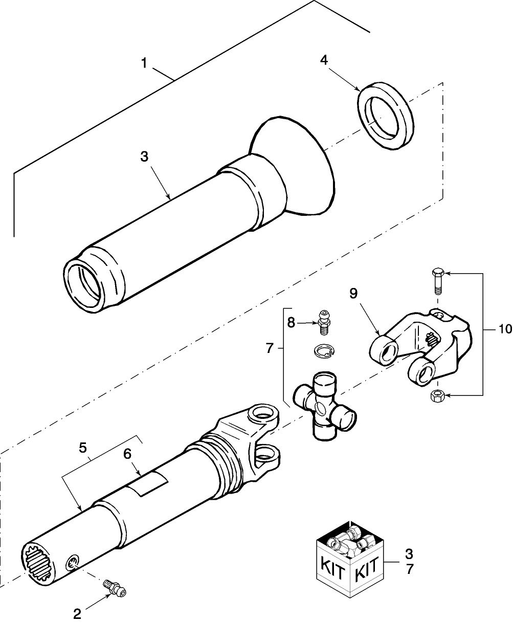 01.02(02) PRIMARY PTO, REAR HALF, 540 RPM, FROM 5/07