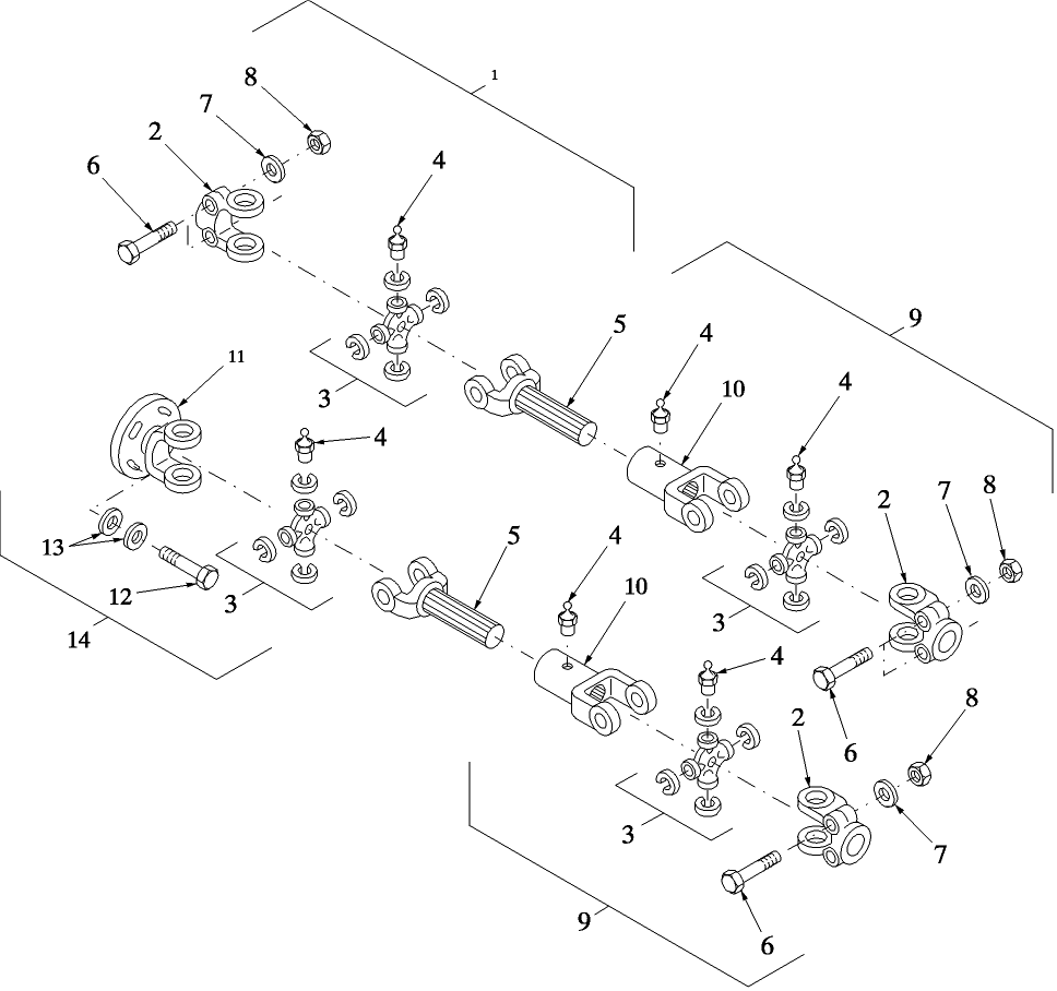 15.01 CONDITIONER ROLLS DRIVE SHAFTS, BSN-638779