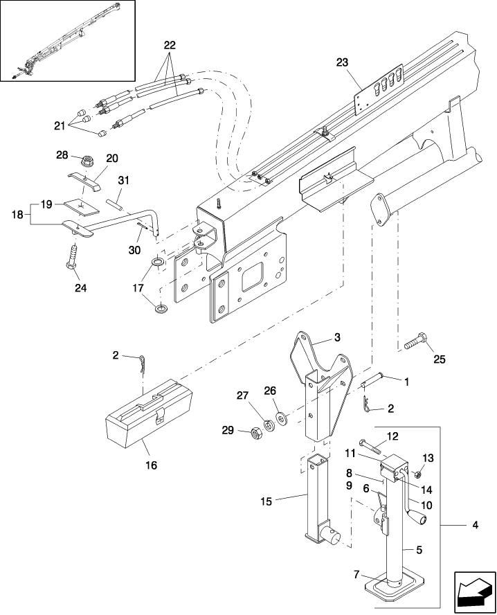 12.03 DRAWBAR HITCH JACK & TOOL BOX