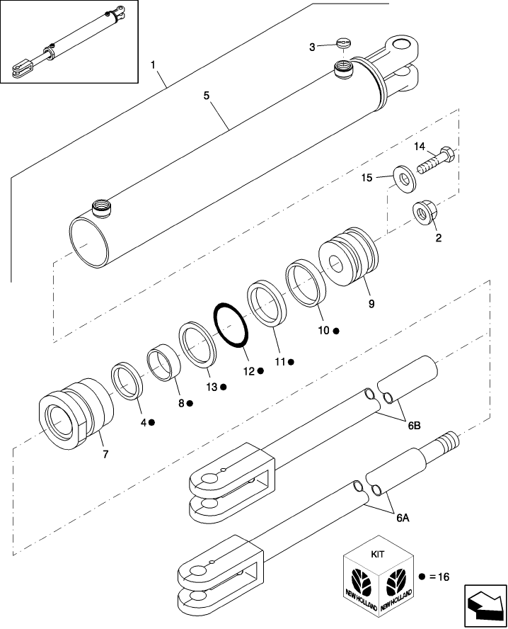 07.07(3) HYDRAULIC CYLINDER - SWING, ASN-659627