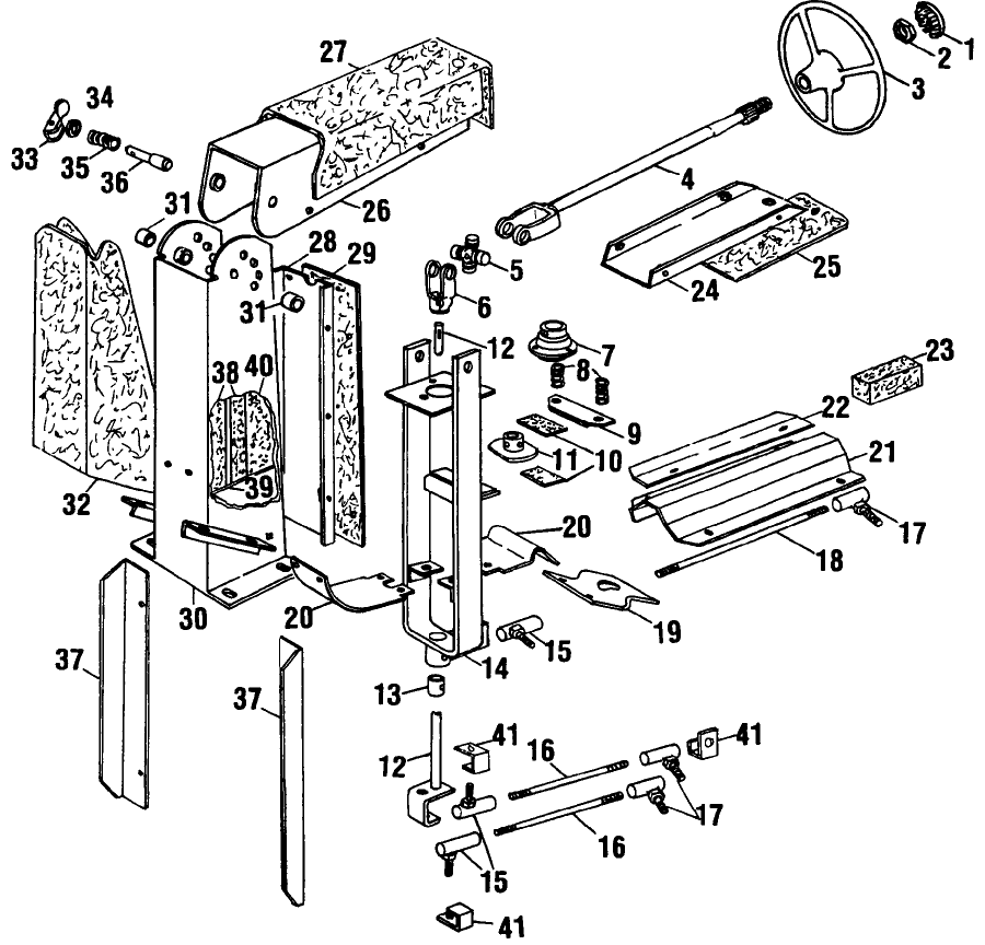 013 STEERING TOWER ASSEMBLY, HYDROSTATIC DRIVE