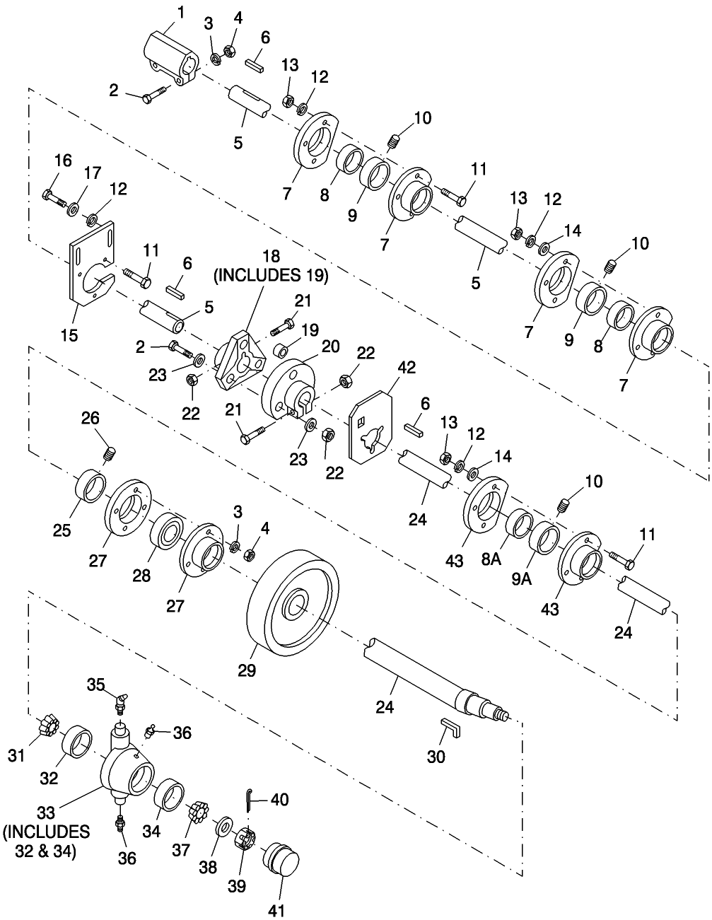 014 CUTTERBAR WOBBLE SHAFT GROUP - LH