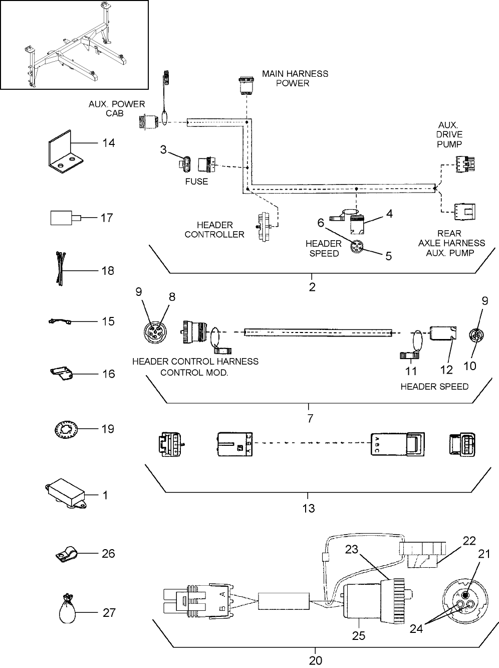 007 ELECTRICAL, SICKLE HEADERS