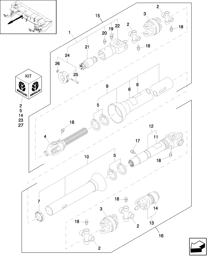 20.01(01) PTO COMPONENTS, BI-DIRECTIONAL