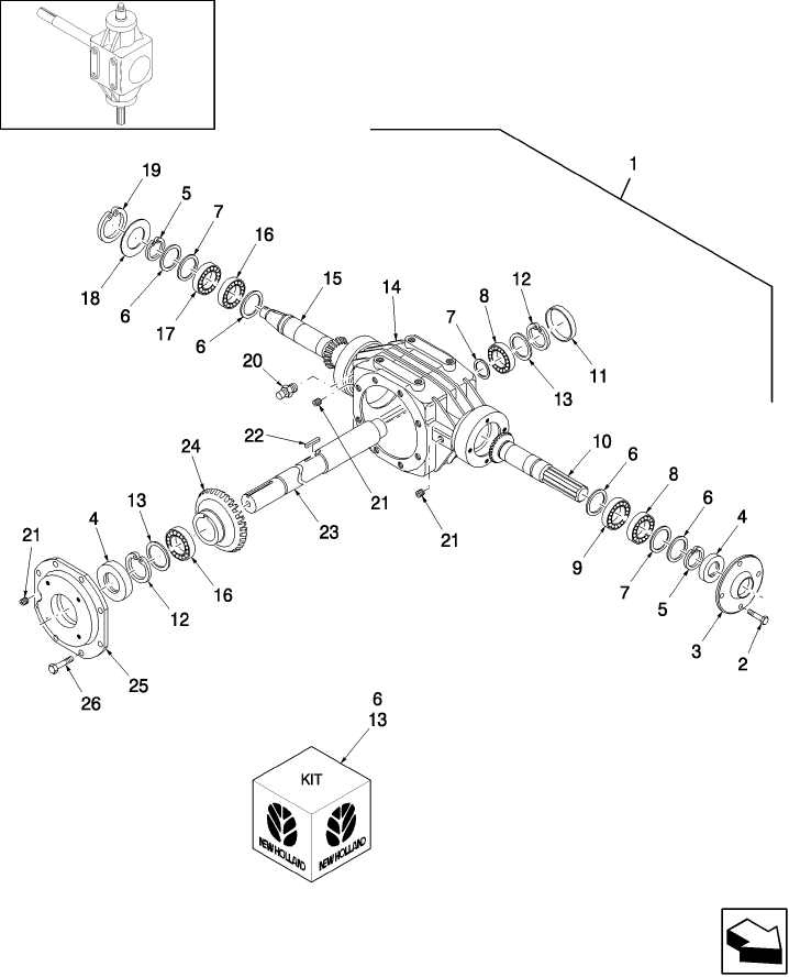 20.03(03) GEARBOX, BEVEL, 2332