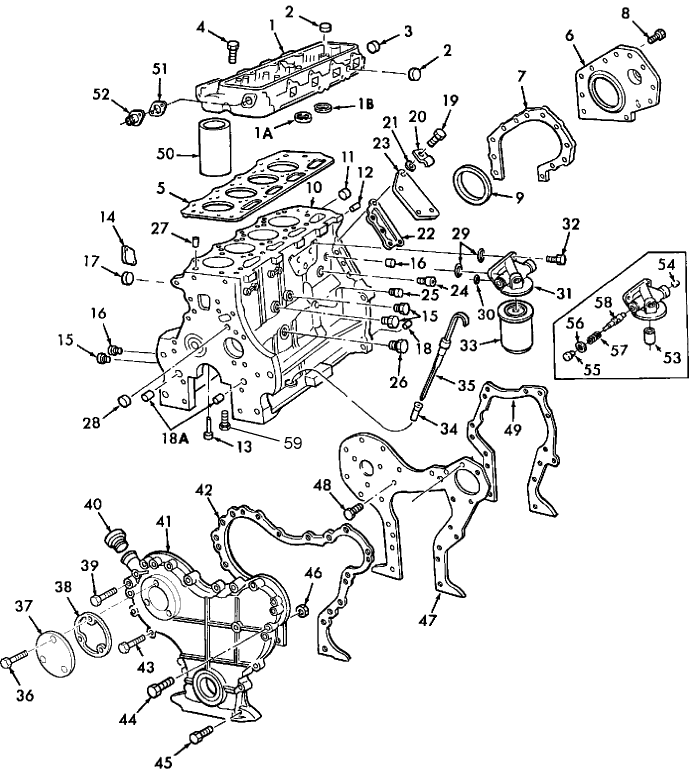 01.01 ENGINE, NON-EMISSIONIZED, CYLINDER BLOCK, HEAD & RELATED PARTS, 2450, 2550 BSN 606630