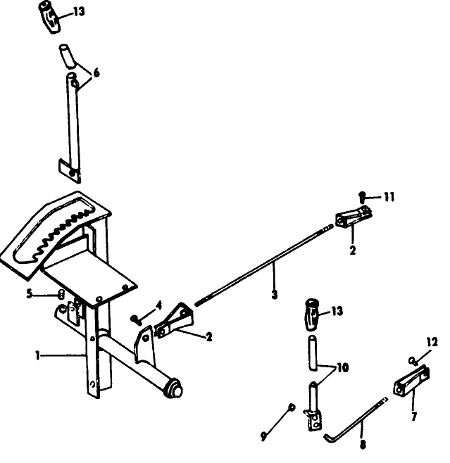 002 VARI-DRIVE AND HEADER CLUTCH LEVER GROUP, 905