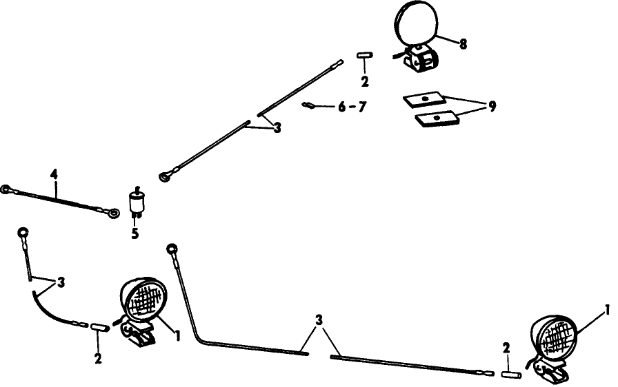 041 ELECTRIC LIGHT KIT, #97037, PRIOR TO 1967, ATTACHMENTS, 905