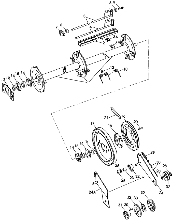 029 REEL & REEL DRIVE, AUGER HEADER, 905