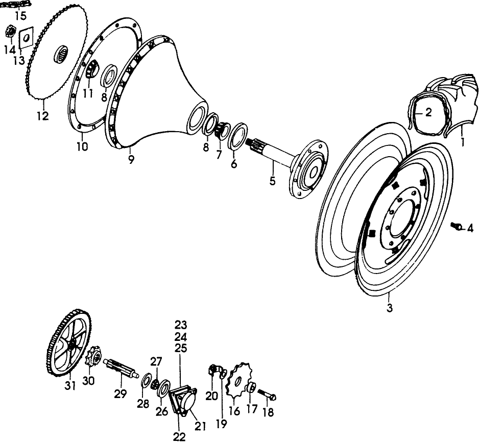 006 DRIVE WHEEL & AXLE GROUP