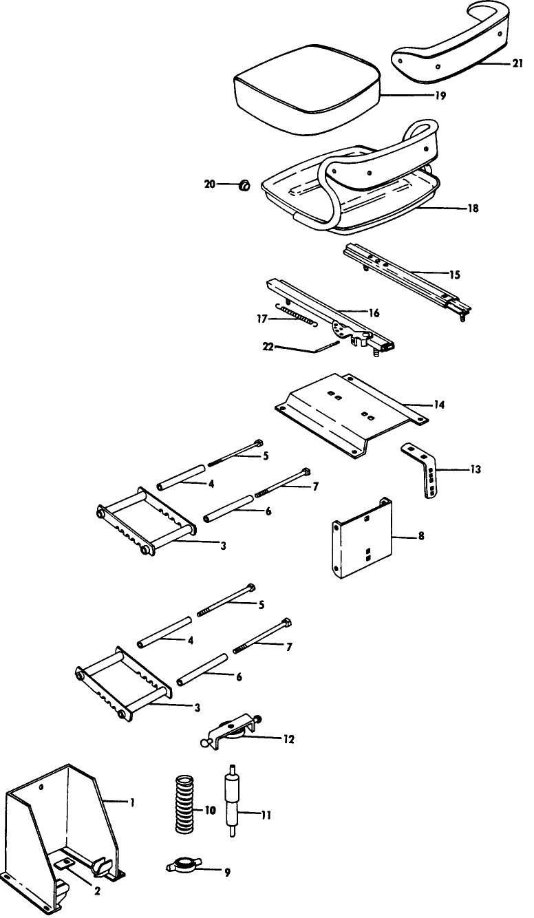 004 SEAT AND SUSPENSION ASSEMBLY