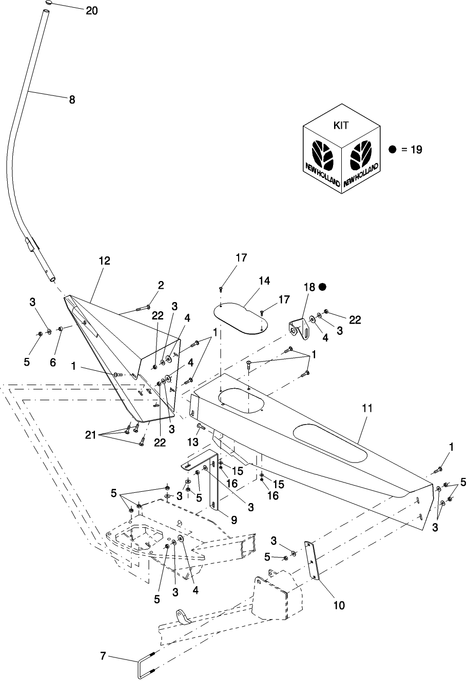 1.05(1) CROP DEFLECTOR, LH DRIVE, BSN K01 2002