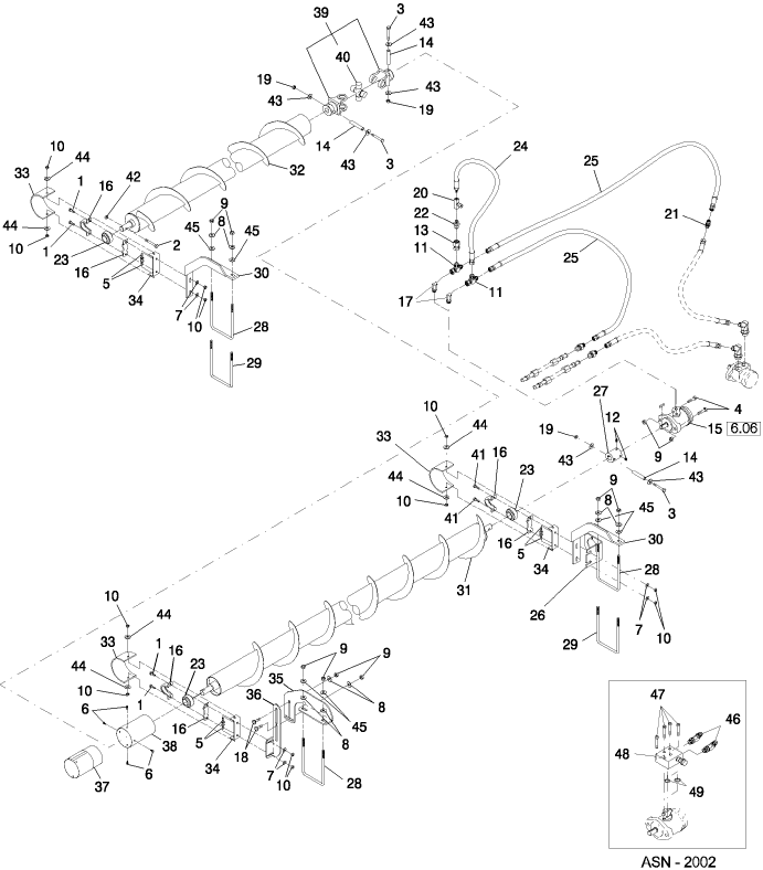 6.07(1) 30 FT CROSS AUGER ASSEMBLY, 36 FT MODEL, BSN C20 2003