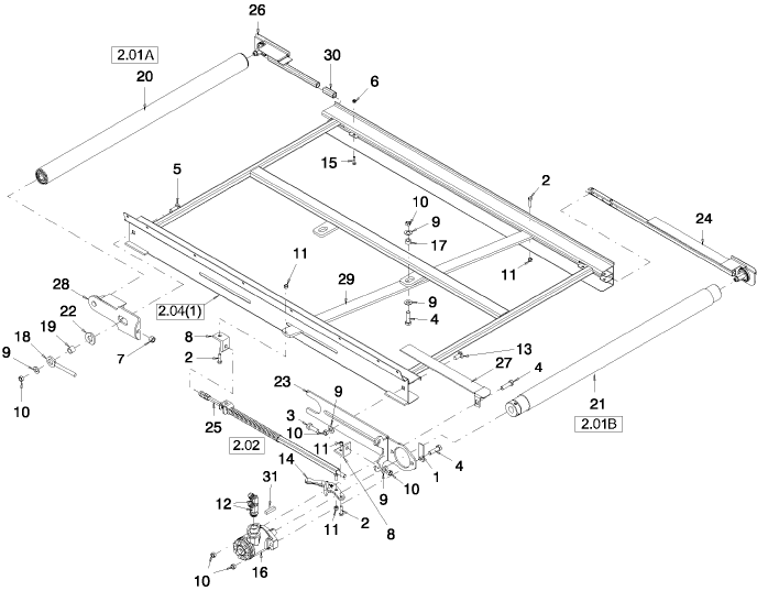 2.01(2) DECK, RH, 18 FT, ASN K01 2002