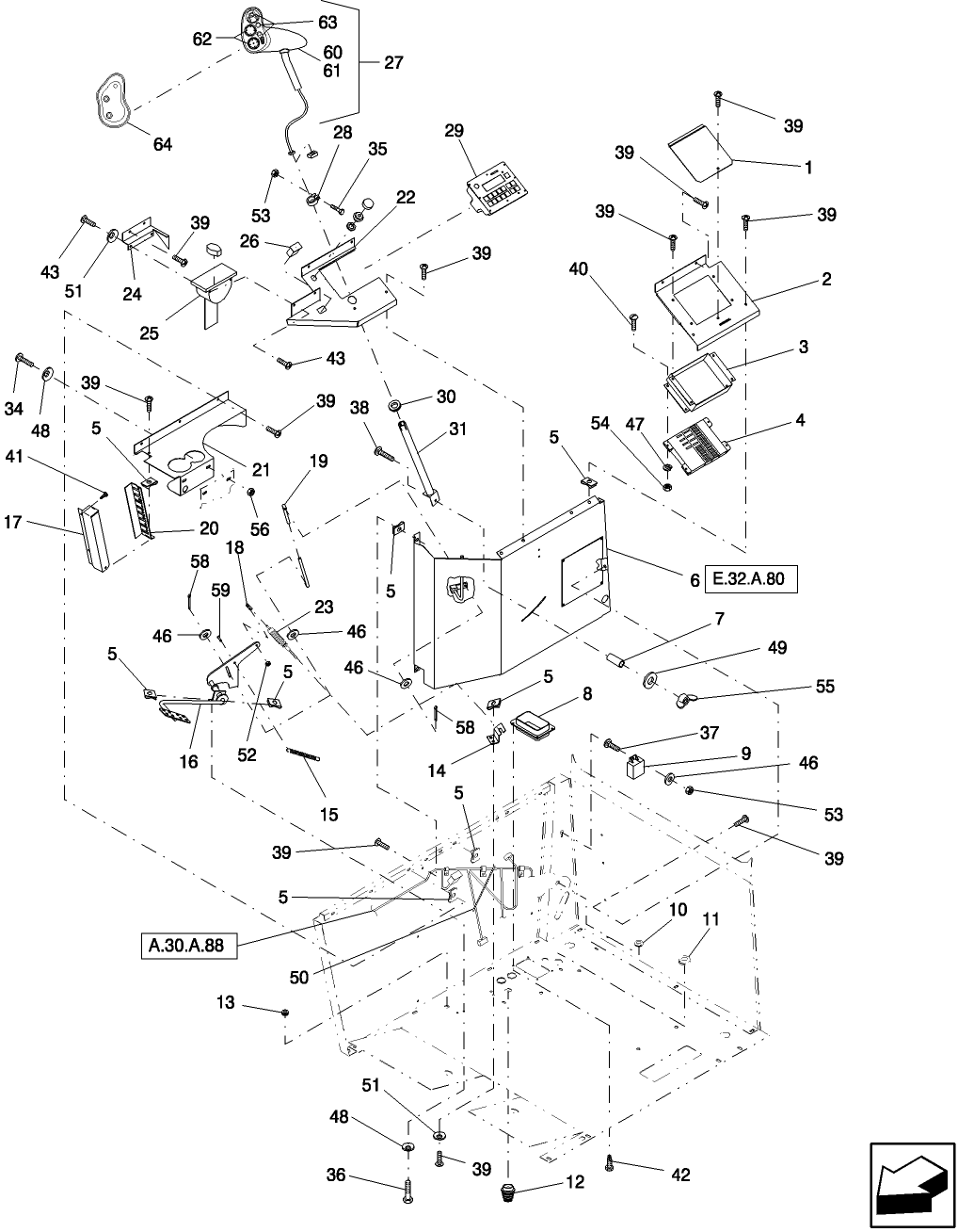 E.32.A.80.02 CONTROL CONSOLE, RH