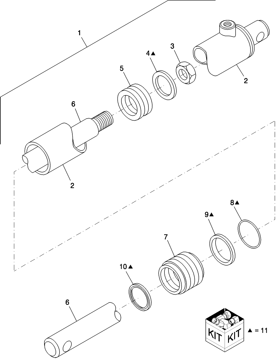 07.50 HYDRAULIC CYLINDER, SLAVE