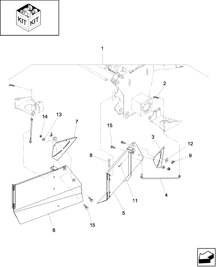 18.21 ADJUSTABLE WINDROW SHIELD KIT, MANUALLY CONTROLLED