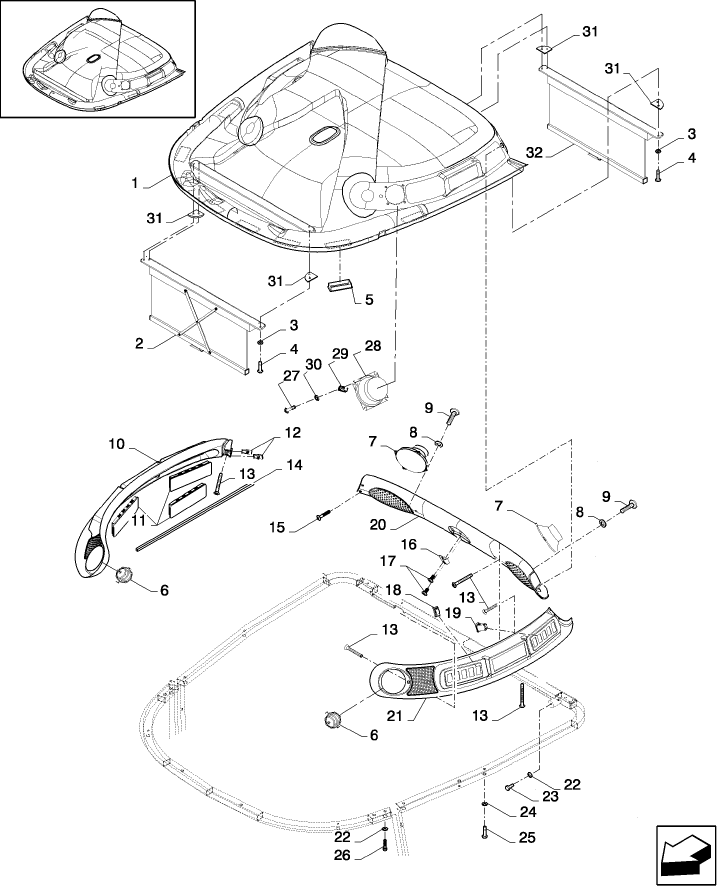 10.03 CAB ROOF, INNER