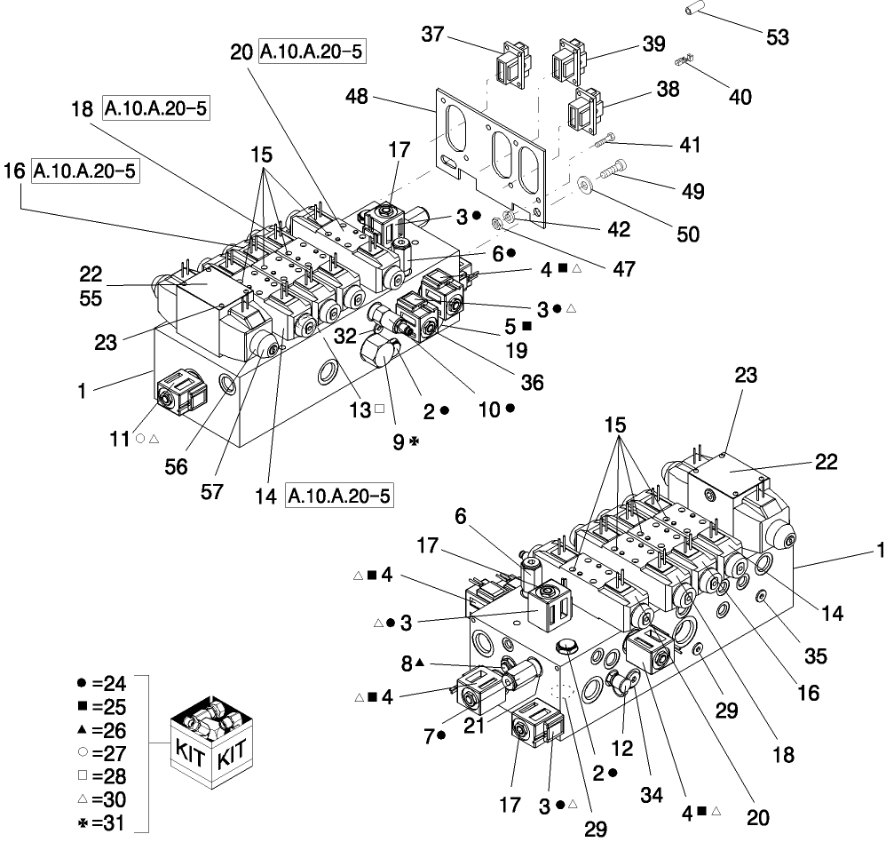  A.10.A.20(3) HYDRAULIC PISTON PUMP MANIFOLD & VALVES