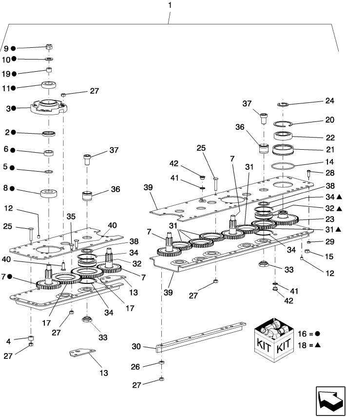 K.10.E.60(05) CUTTERBAR, INTERNAL COMPONENTS