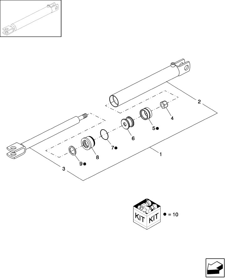 07.03(1) LIFT CYLINDER COMPONENTS, BSN 126728